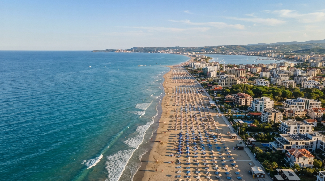 Tirana airport to Golem transfer - Golem beach Adriatic Albania