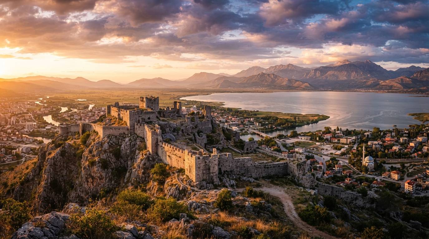 Tirana airport to Shkoder transfer - Rozafa Castle and Lake Shkoder Albania