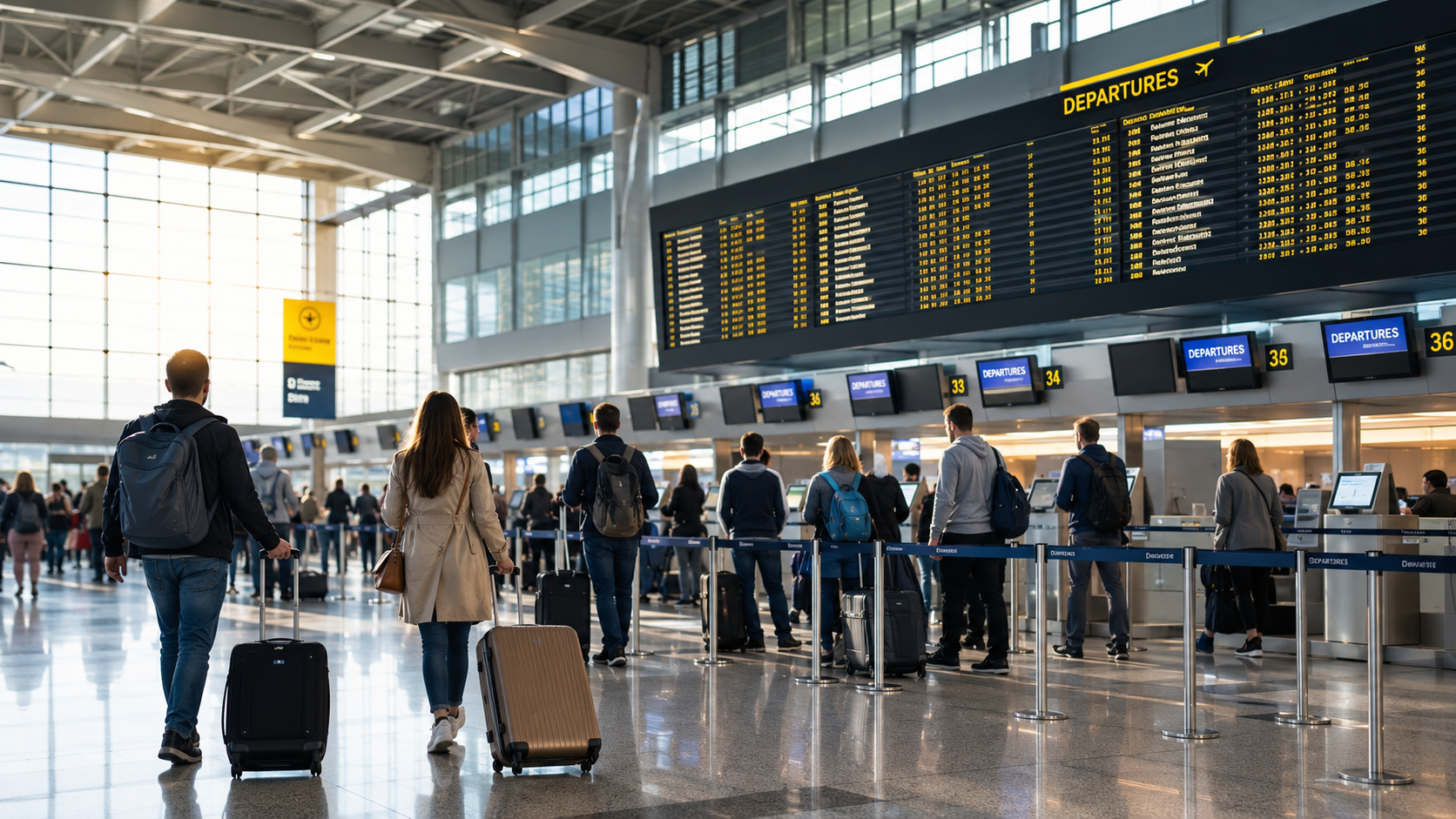 Tirana airport departures hall - check-in and departures guide TIA